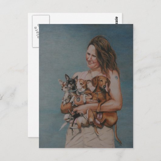 My Four Rescues Art Post Card ポストカード (正面/裏面)