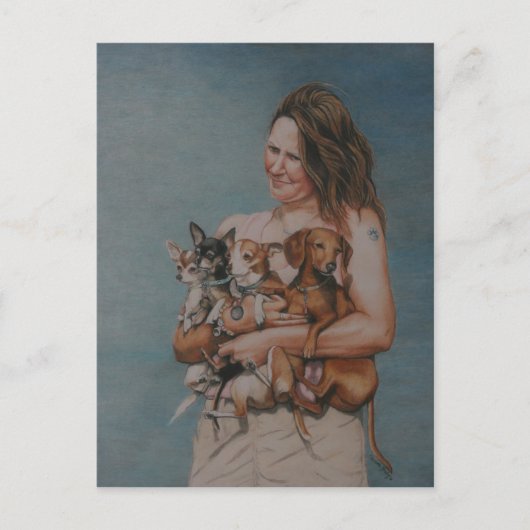 My Four Rescues Art Post Card ポストカード (正面)