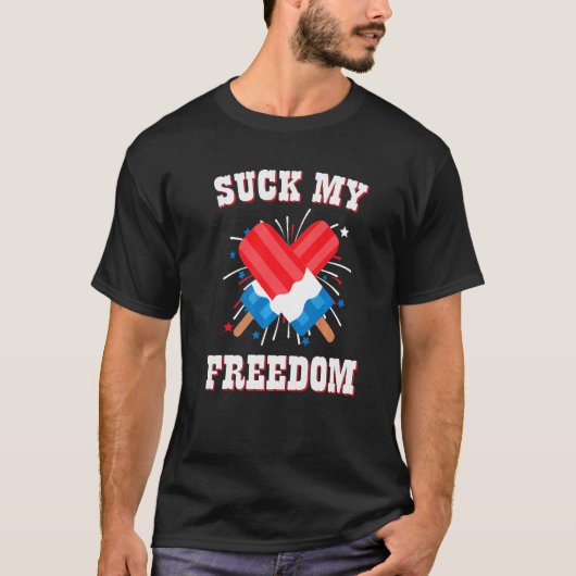 My Freedom 吸 American Popsicles Usa Fireworks 4 Tシャツ (正面)