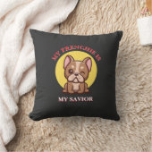 My Frenchie Is My Savior cute French Bulldog Meme クッション (ブランケット)