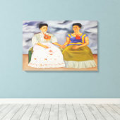 My Frida Series : Two Fridas キャンバスプリント (インサイチュ (ウッドフロア))