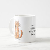My Friday Afternoon Face Cat Work Place Humor コーヒーマグカップ (正面左)