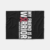 My Friend Is A Warrior Brain Aneurysm Awareness  フリースブランケット (正面(横))