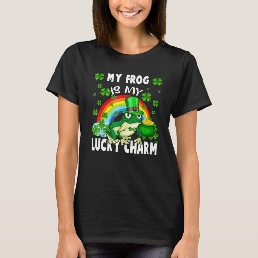 My Frog Is My Lucky Charm Happy St Patricks Day Tシャツ (正面)