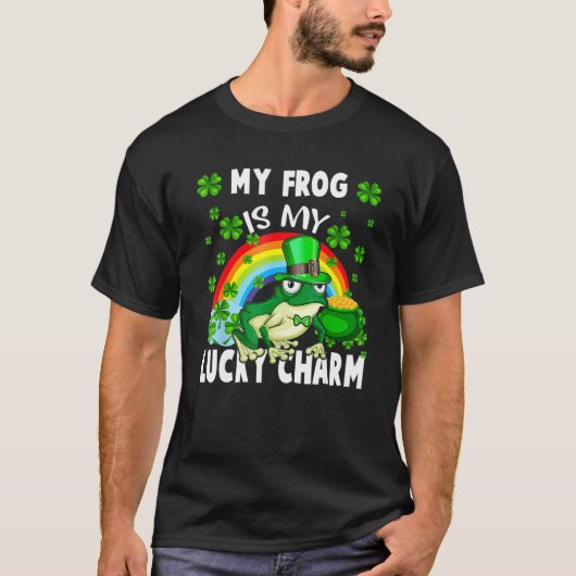 My Frog Is My Lucky Charm Happy St Patricks Day Tシャツ (正面)