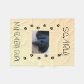 My Fur Babies Peach Glow フリースブランケット (正面(横))