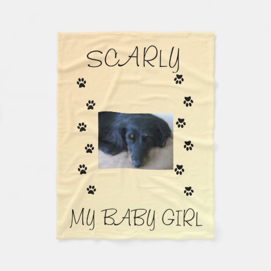 My Fur Babies Peach Glow フリースブランケット (正面)