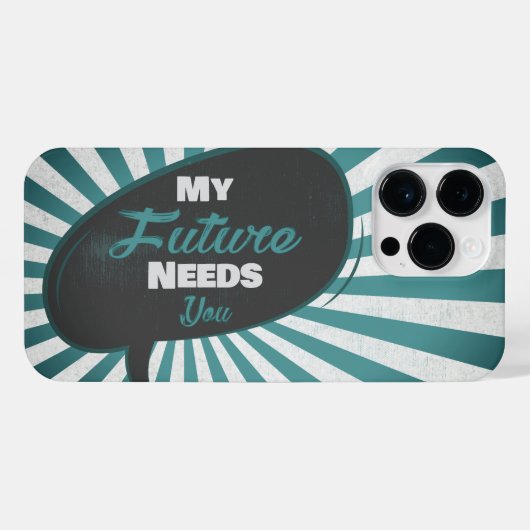 My Future Needs You - Retro Dark Edition  iPhoneケース (裏面横)