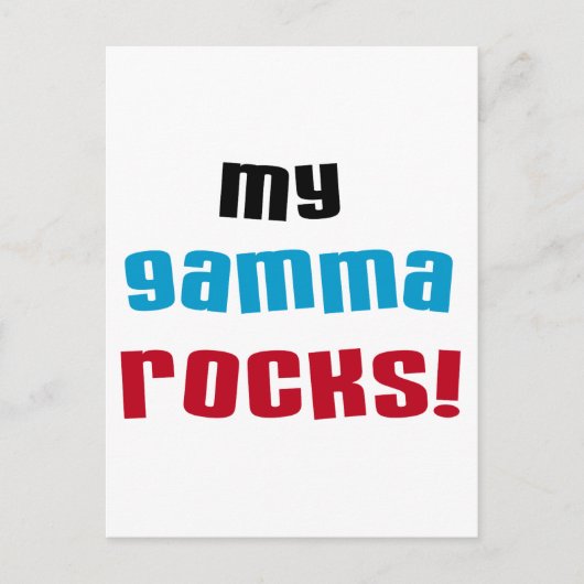 My Gamma Rocks Tシャツとギフト ポストカード (正面)