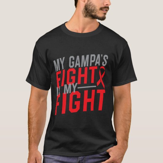 My Gampa's Fight Is My Fight Blood Cancer Awarenes Tシャツ (正面)