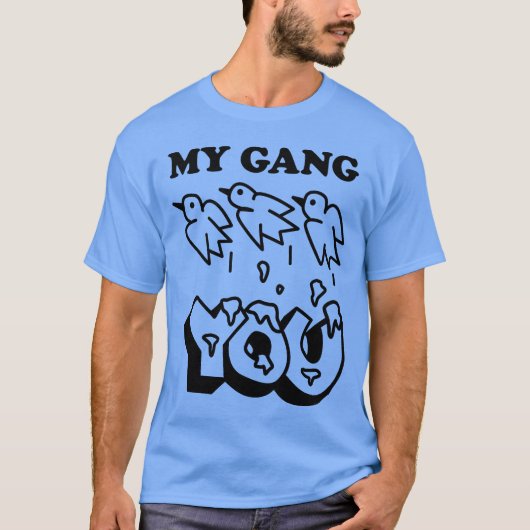MY GANG vs YOU retro Tシャツ (正面)