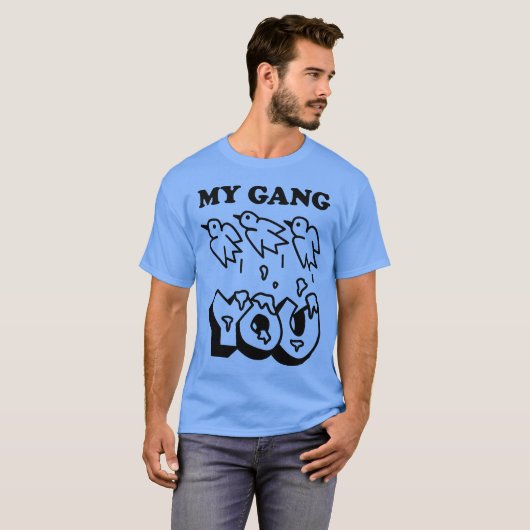 MY GANG vs YOU retro Tシャツ (正面フル)