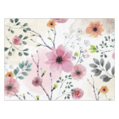 My Garden Flowers （水彩技法） テーブルクロス (正面(横))