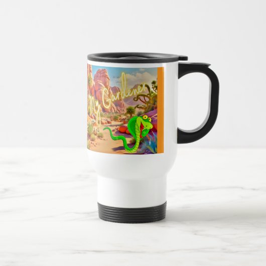 'My Gardener' Desert Garden Travel Mug トラベルマグ (右)