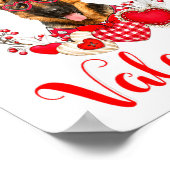 My German Shepherd Is My Valentine Funny Dog Lover ポスター (角)