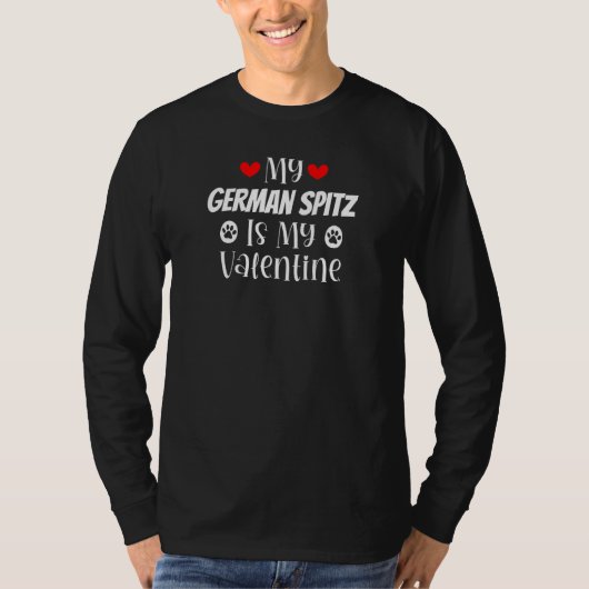My German Spitz is My Valentine Cute Valentine's D Tシャツ (正面)