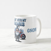 My Gnomies Funny Motorcycle Gnome Coffee Mug コーヒーマグカップ (正面右)