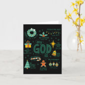 My God Is Christmas Jesus Is The Reason Faith Chri カード (黄色い花)