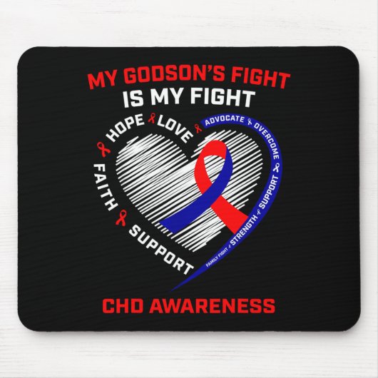 My Godsons Fight Is My Fight Chd Heart Disease Awa マウスパッド (正面)