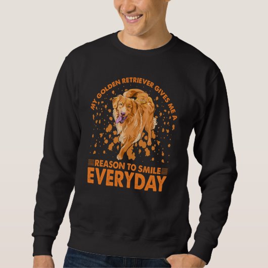 My Golden Retriever gives me a reason to Smile eve スウェットシャツ (正面)