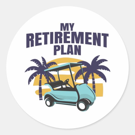 My Golf retirement plan ラウンドシール (正面)