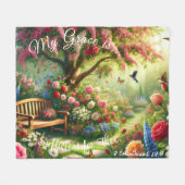 "My Grace Is Sufficient for Thee" フリースブランケット (正面(横))