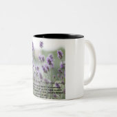 My Grace Purple Flowers Bible Verse Mug ツートーンマグカップ (正面右)