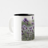 My Grace Purple Flowers Bible Verse Mug ツートーンマグカップ (正面左)
