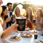 My Grad Era Class of 2026 Red Stars Text Design 紙コップ