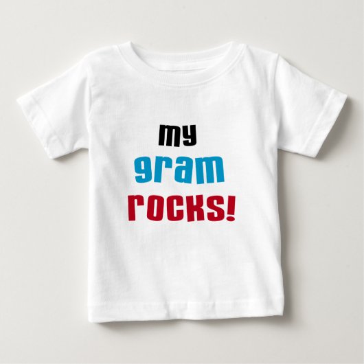 My Gram Rocks Tシャツとギフト ベビーTシャツ (正面)