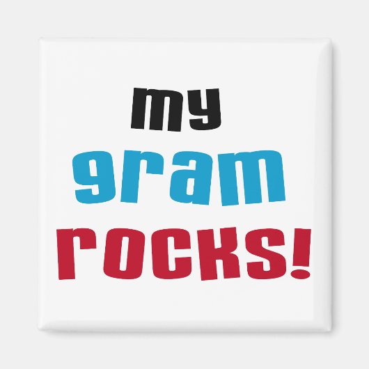 My Gram Rocks Tシャツとギフト マグネット (正面)