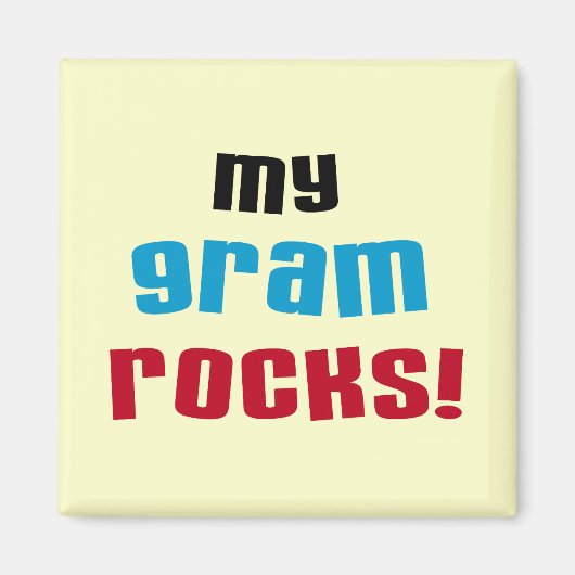 My Gram Rocks Tシャツとギフト マグネット (正面)