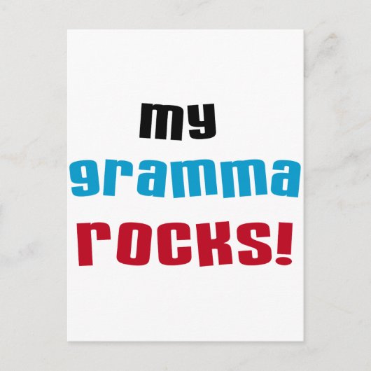 My Gramma Rocks Tシャツとギフト ポストカード (正面)