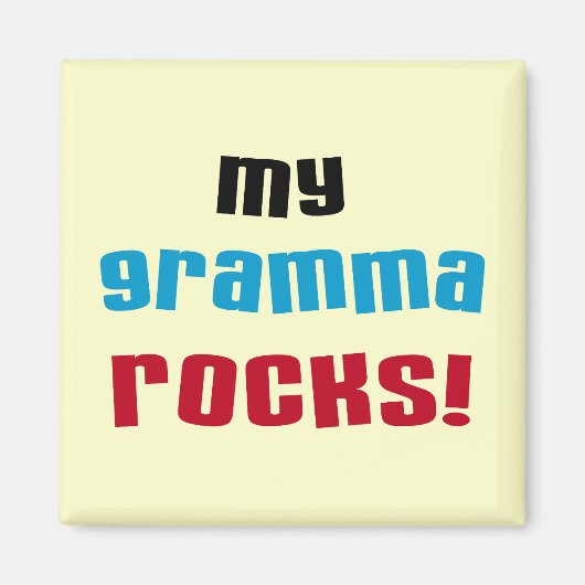 My Gramma Rocks Tシャツとギフト マグネット (正面)