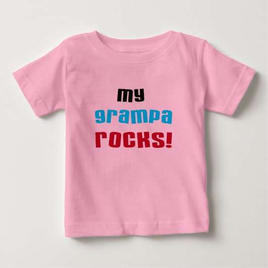 My Grampa Rocks Tシャツ&ギフト ベビーTシャツ (正面)