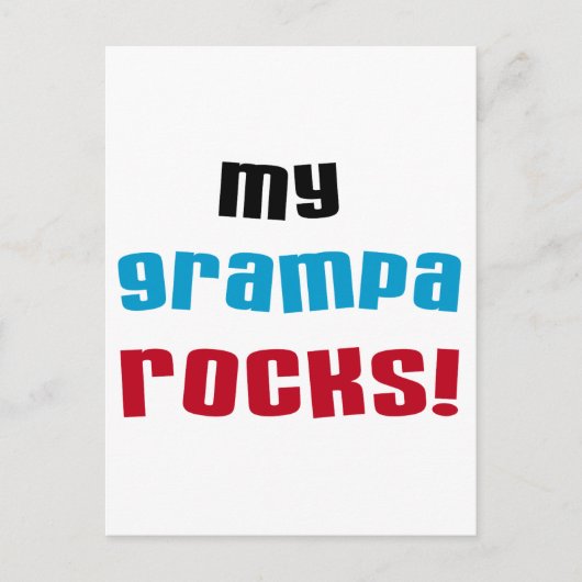 My Grampa Rocks Tシャツ&ギフト ポストカード (正面)