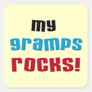 My Gramps Rocks Tシャツとギフト スクエアシール