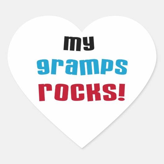 My Gramps Rocks Tシャツとギフト ハートシール (正面)