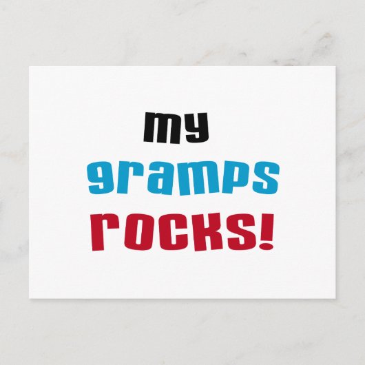 My Gramps Rocks Tシャツとギフト ポストカード (正面)