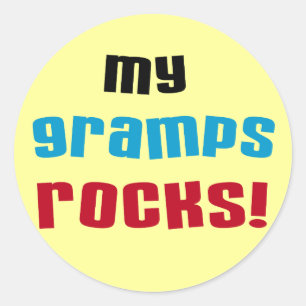 My Gramps Rocks Tシャツとギフト ラウンドシール