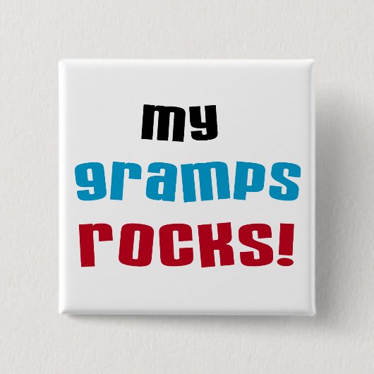 My Gramps Rocks Tシャツとギフト 缶バッジ (正面)