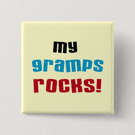 My Gramps Rocks Tシャツとギフト 缶バッジ (正面)