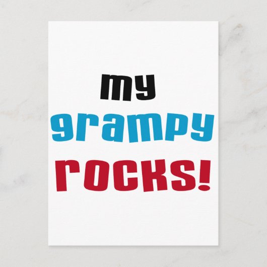 My Grampy Rocks Tシャツとギフト ポストカード (正面)