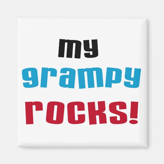My Grampy Rocks Tシャツとギフト マグネット (正面)