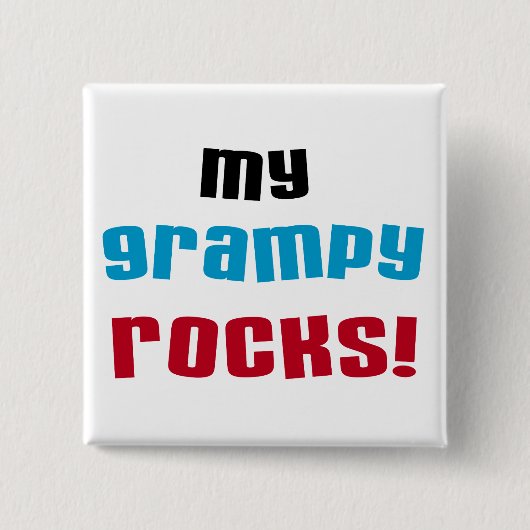 My Grampy Rocks Tシャツとギフト 缶バッジ (正面)