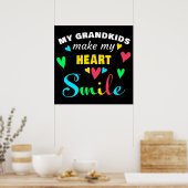 My Grandkids Make My Heart Smile: Grandma Gift ポスター (キッチン)