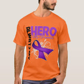 My Grandpa Always My Hero - Purple Ribbon Tシャツ (正面)