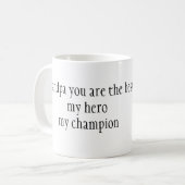 My grandpa is my hero コーヒーマグカップ (正面左)