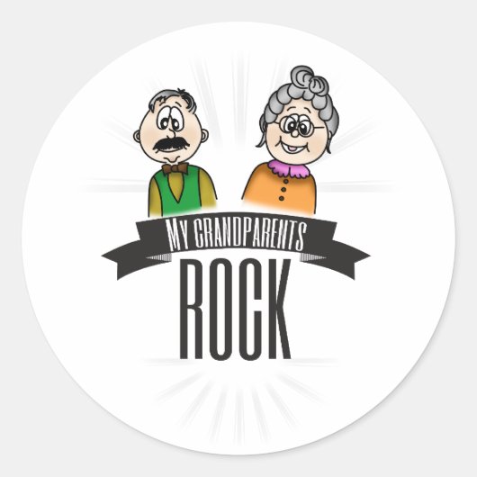 My Grandparents Rock ラウンドシール (正面)