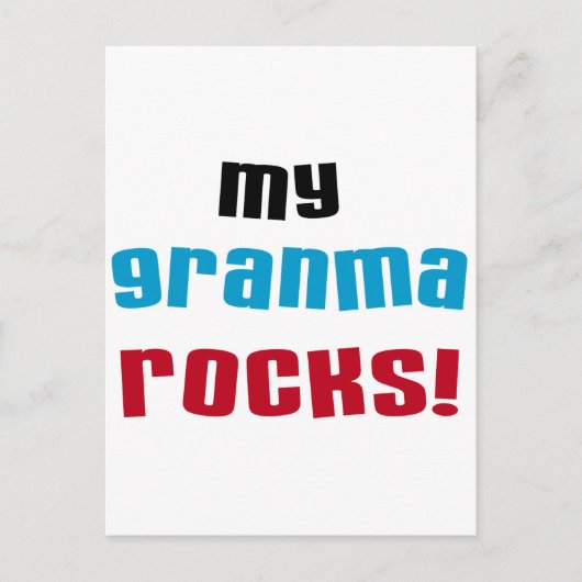 My Granma Rocks Tシャツ&ギフト ポストカード (正面)